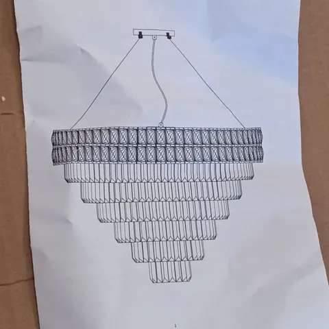 BOXED CHANDELIER - BLACK/GOLD (1 BOX)