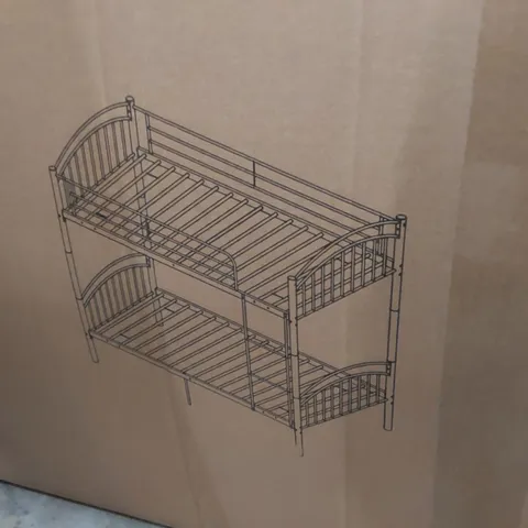 BOXED METAL BUNK BED - BLACK (1 BOX)