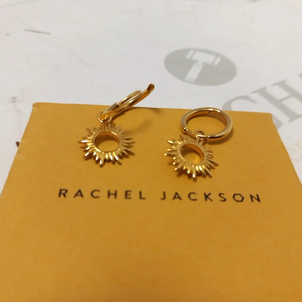 BOXED RACHEL JACKSON ETERNAL SUN MINI HOOP EARRINGS
