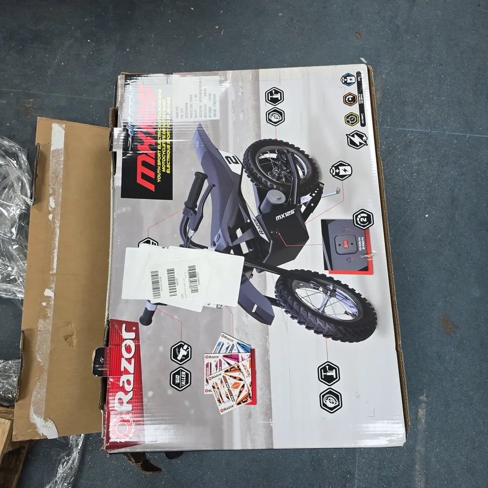 DIRT ROCKET MX125 RIDE ON 12 VOLT - BLACK