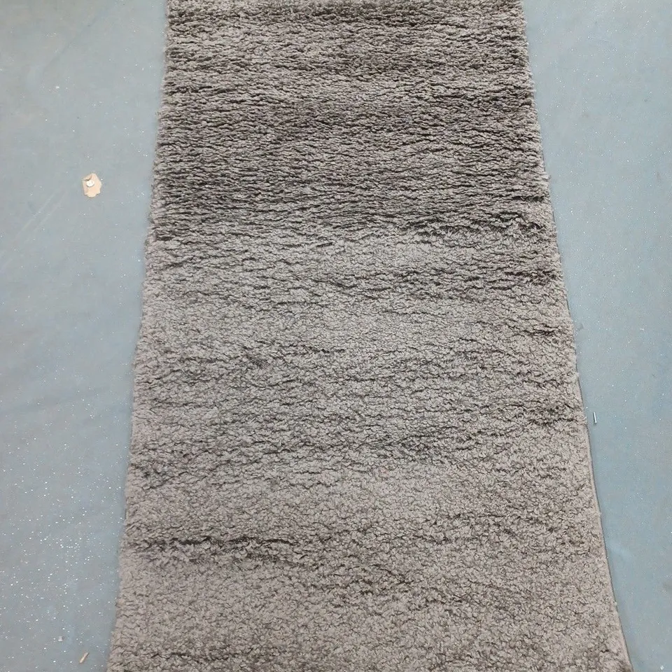 MARKHOR DREAM SHAGGY RUG IN GREY (80X150CM) - COLLECTION ONLY
