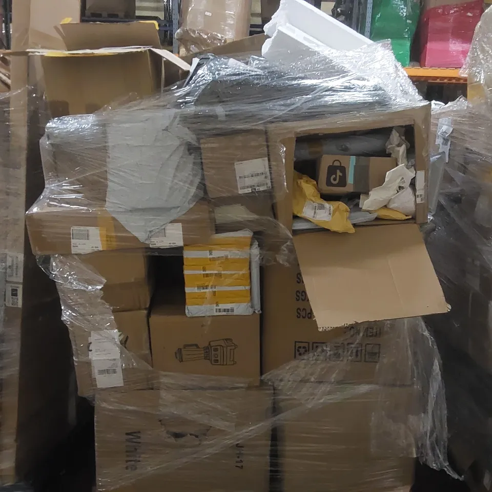 PALLET TO CONTAIN HOUSEHOLD FLAT-PACKED FURNITURE AND HOMEWERE TO INCLUDE; BLENDER ECT