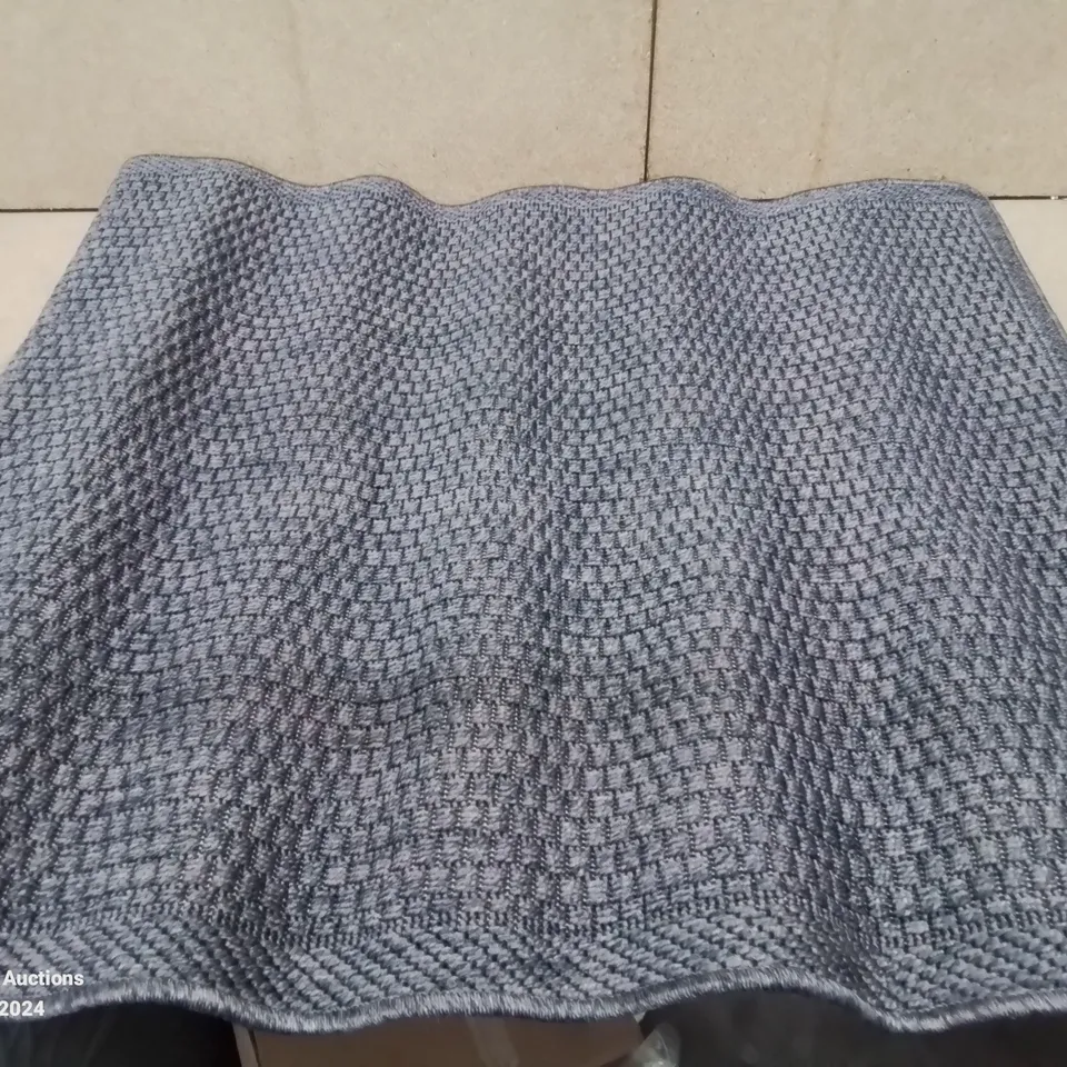 BRAND NEW PACO HOME 125 NAVY TIMBER RUG SIZE 80CM X 150CM