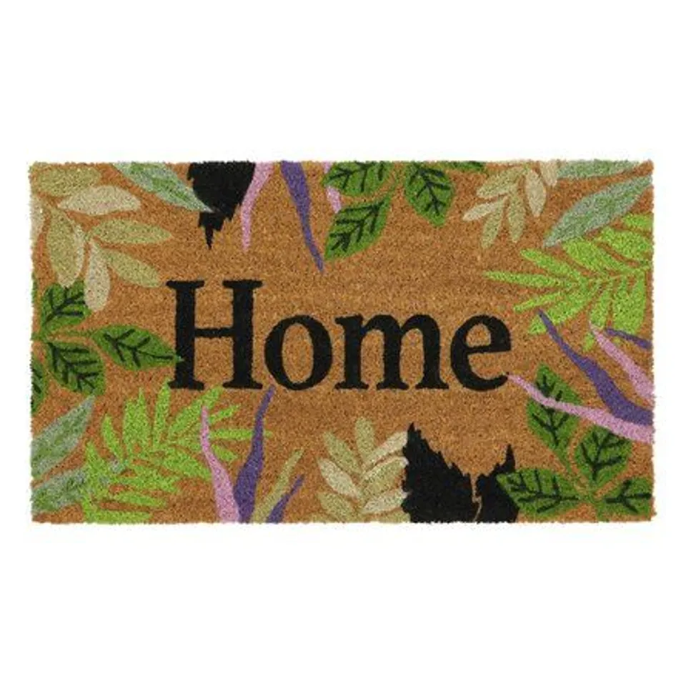 BOXED FLOWER COIR DOOR MAT