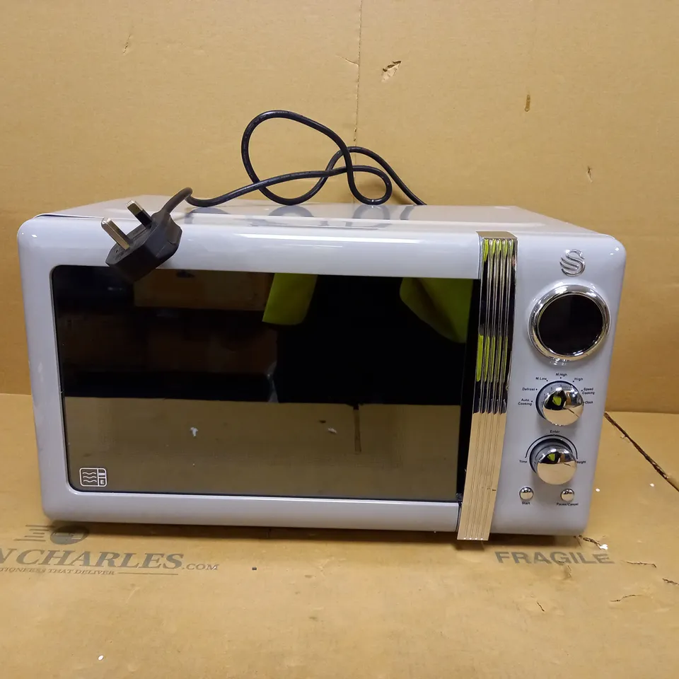 SWAN RETRO DIGITAL MICROWAVE GREY, 20 L, 800 W