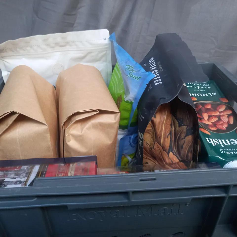 APPROXIMATELY 5 ASSORTED FOOD AND BEVERAGE PRODUCTS TO INCLUDE, 200* COFFEE, PLENISH ALMOND MILK, GOOD AND PROPPER EARL GREY, PACT COFFEE, BRITISH TEA COLLECTION