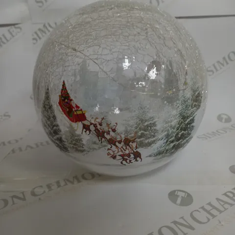 SEASONAL GLASS GLOBE WITH LED WIRE LIGHTS