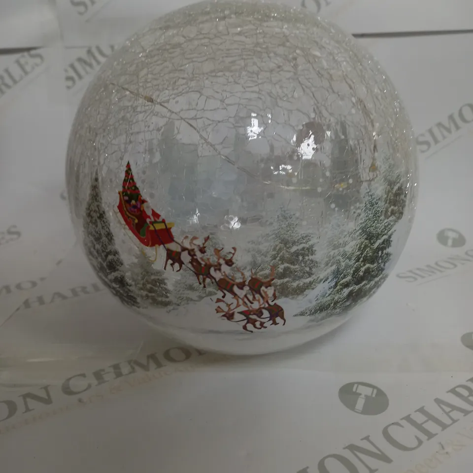 SEASONAL GLASS GLOBE WITH LED WIRE LIGHTS
