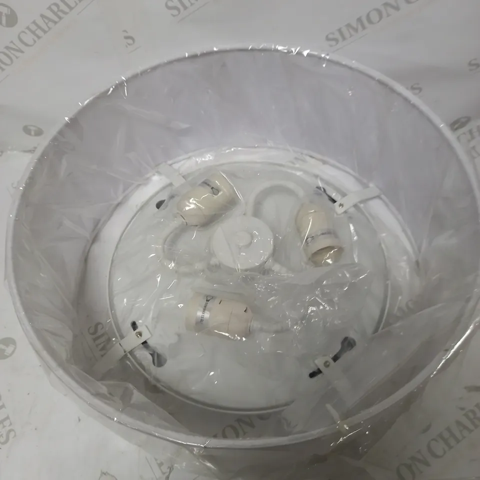 DAR CIE5215 CIERRO 3 LIGHT FLUSH CEILING LIGHT IN IVORY