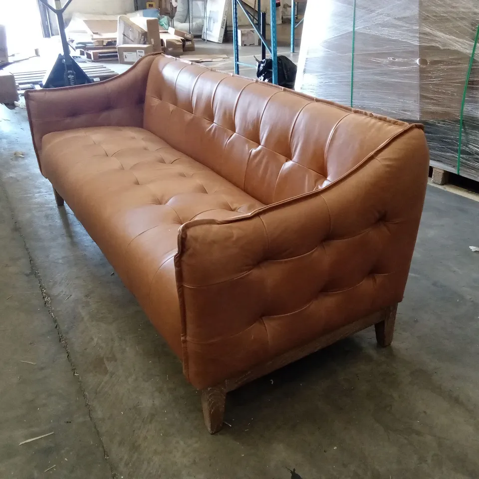 BURGOON 3 SEATER LEATHER SOFA