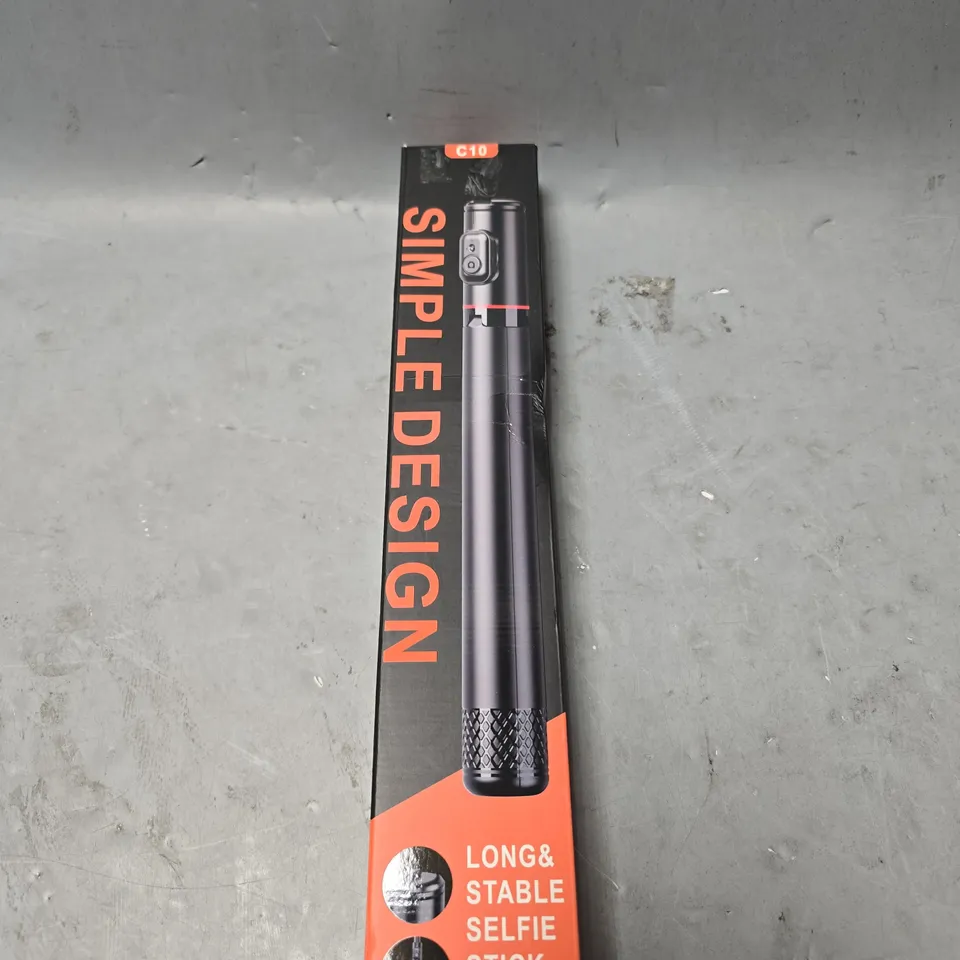 BOXED C10 SIMPLE DESIGN SELFIE STICK TRIPOD 