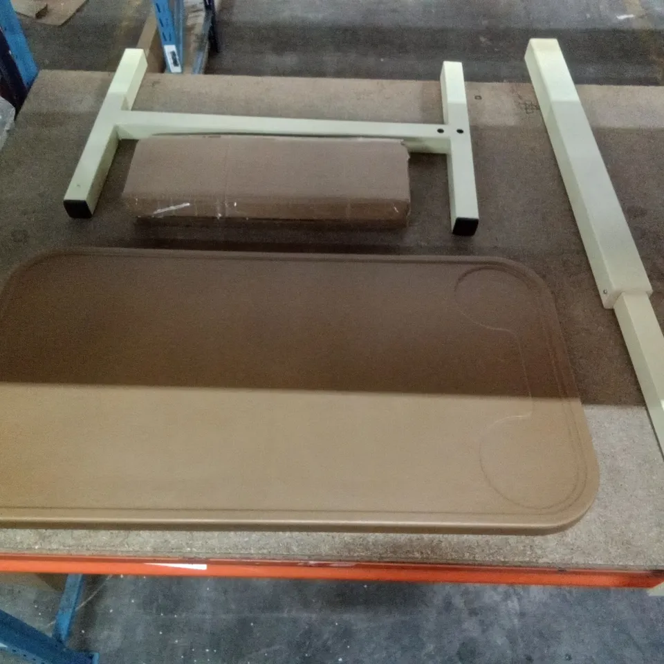 BOXED PERFORMANCE HEALTH OVERBED TABLE WITH CASTORS & RATCHET HANDLE