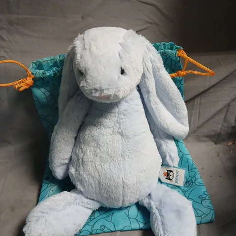 JELLYCAT LONDON SOFT BUNNY PLUSH TOY – LIGHT BLUE