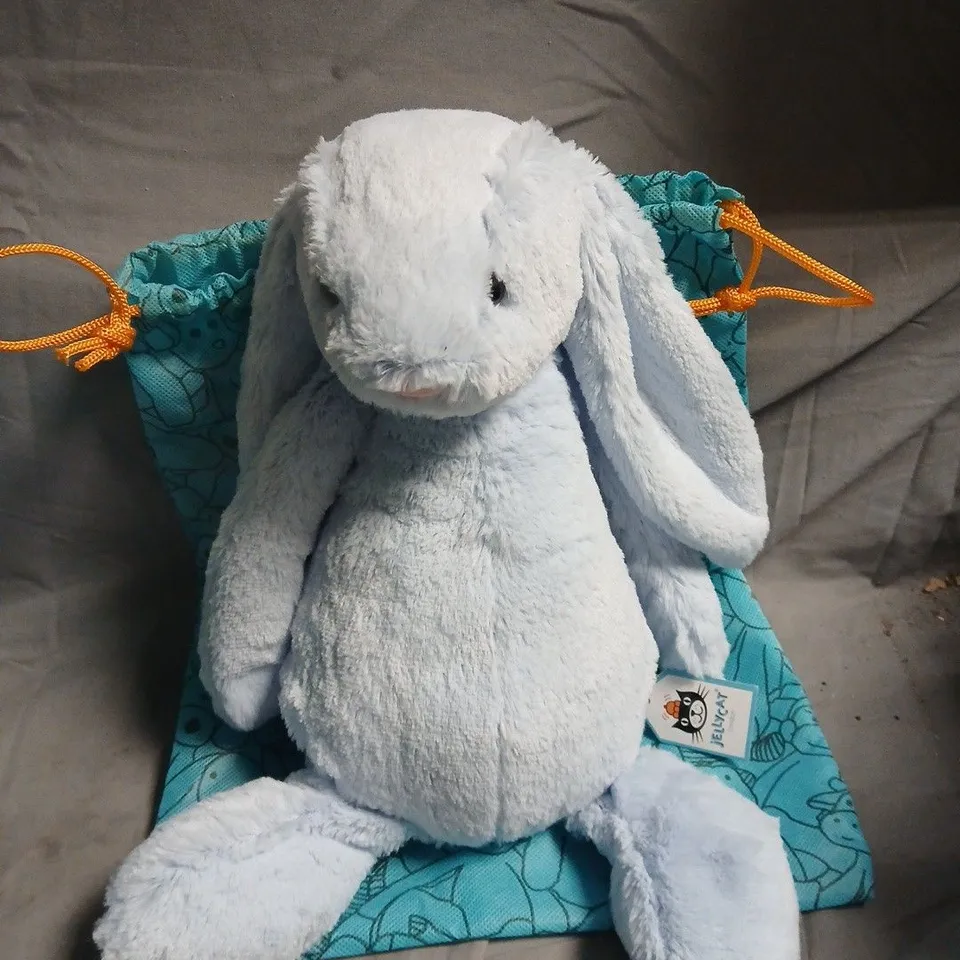 JELLYCAT LONDON SOFT BUNNY PLUSH TOY – LIGHT BLUE