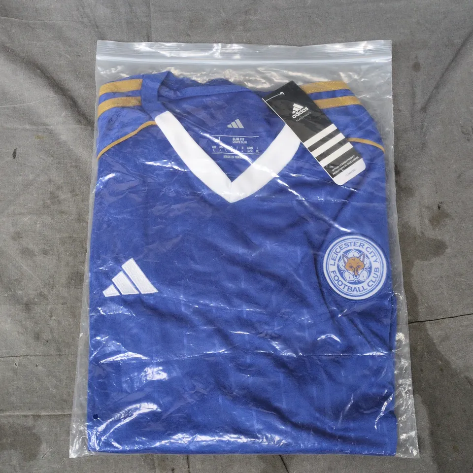 BAGGED ADIDAS LEICESTER CITY HOME FOOTBALL SHIRT SIZE LARGE