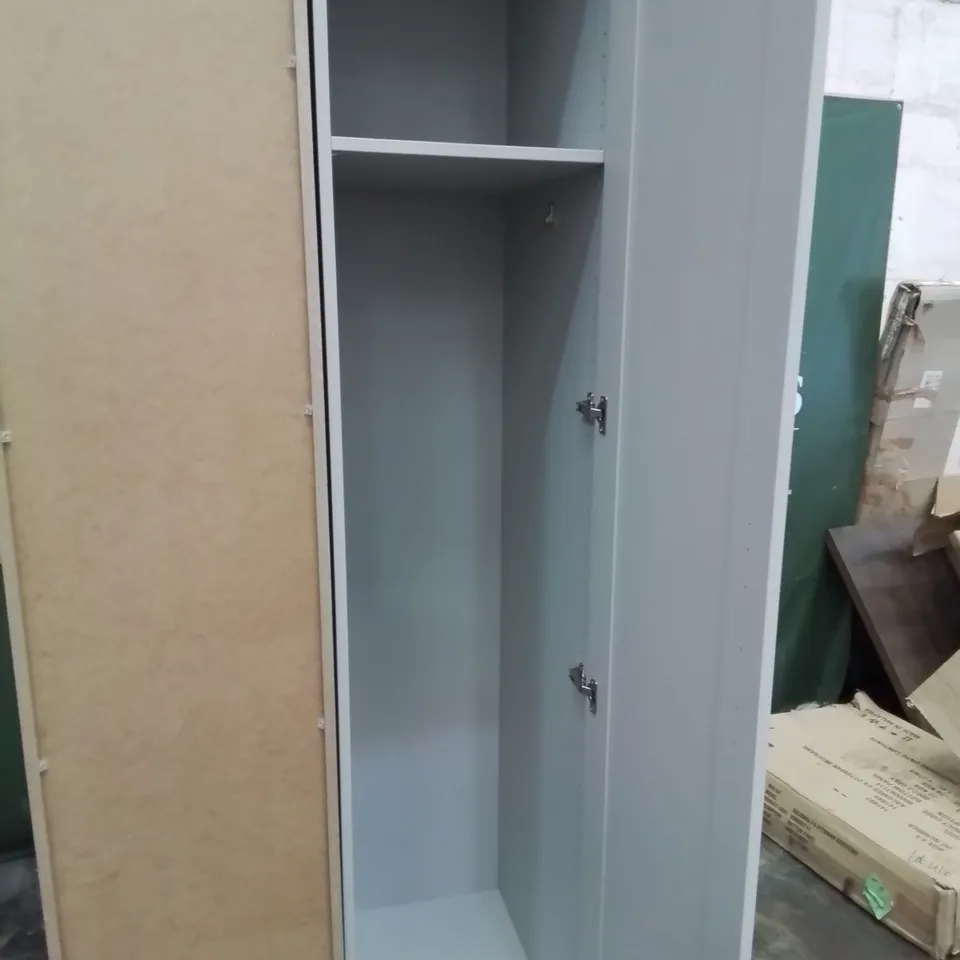 BUILT UP SINGLE MODULAR WARDROBE SHAKER WHITE DOOR, RAIL & SHELF RRP £225