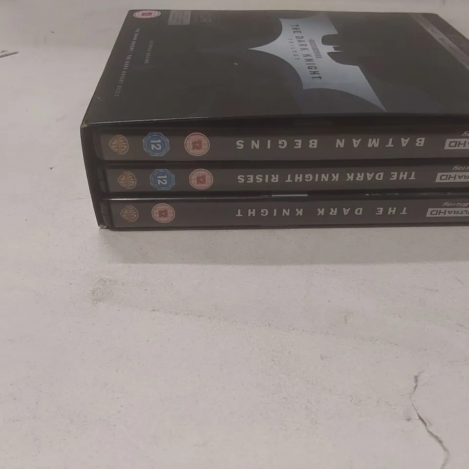 THE DARK KNIGHT TRILOGY BLU-RAY BOX SET – 4K ULTRA HD (BATMAN BEGINS, THE DARK KNIGHT, THE DARK KNIGHT RISES)