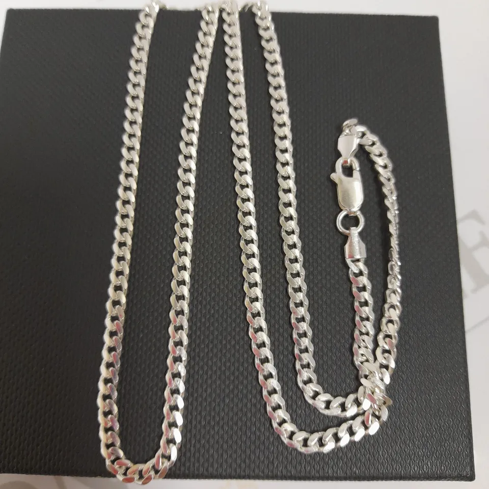 9CT YELLOW GOLD 1/4OZ SOLID DIAMOND CUT NECKLACE RRP £549