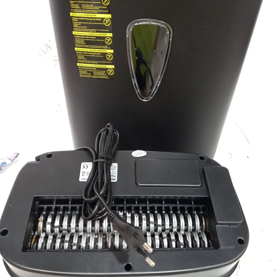 BOXED AMAZON BASICS ELECTRIC WIRES PAPER SHREDDER 