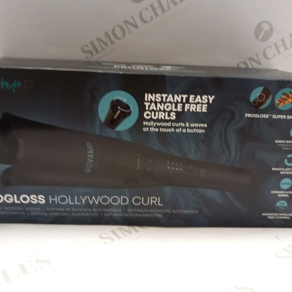 BOXED REVAMP PROFESSIONAL PROGLOSS HOLLYWOOD CURL AUTOMATIC ROTATING SYSTEM