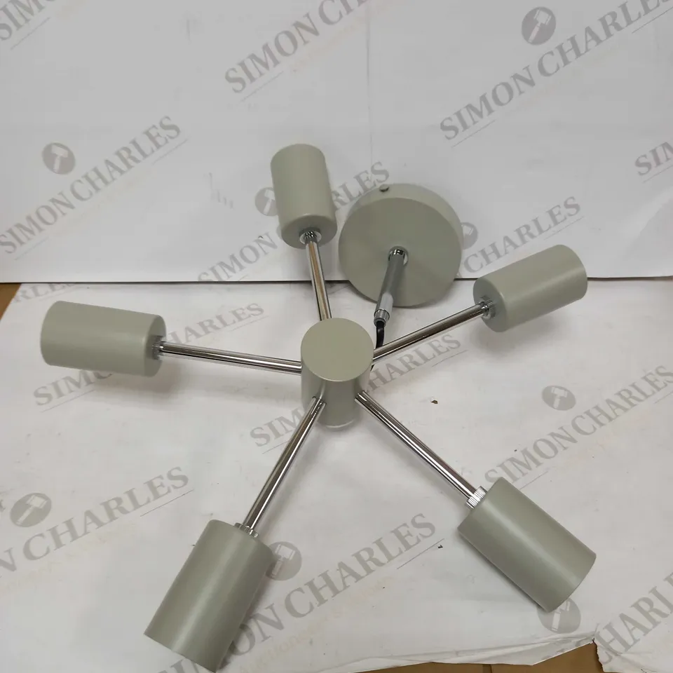 JOHN LEWIS SPOKE 5 LIGHT SEMI FLUSH CEINGING FITTING 