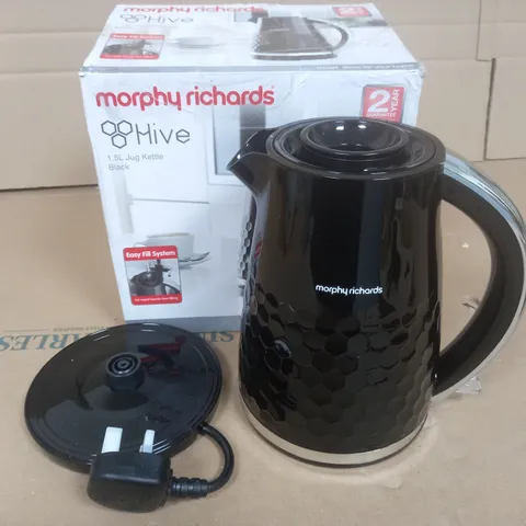 MORPHY RICHARDS HIVE 1.5L JUG KETTLE IN BLACK