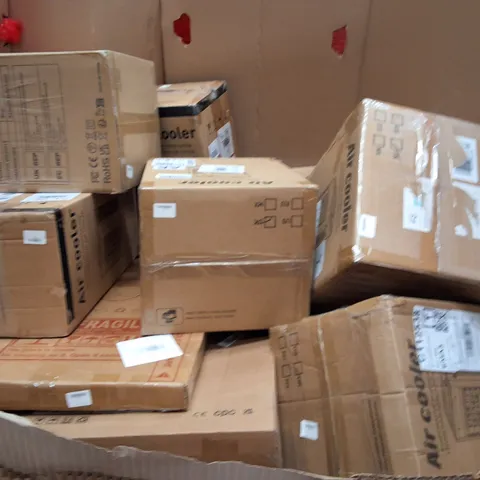 PALLET OF ASSORTED HOUSEHOLD ITEMS AND PRODUCTS TO INCLUDE;AIR COOLER,MIRROR,STEP STOOL