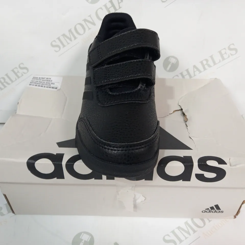 BOXED PAIR OF ADIDAS TENSAUR SPORT 2.0 CF KIDS SHOES IN BLACK UK SIZE 11.5