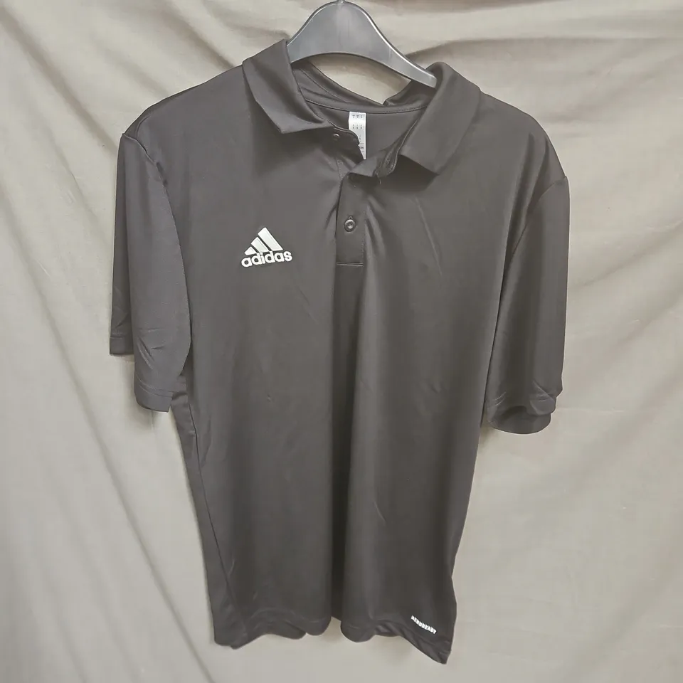 ADIDAS POLO SHIRT – BLACK, MEN'S SIZE M