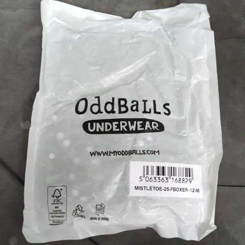 BAGGED ODDBALLS MISTELTOE BOXERS - SIZE 12
