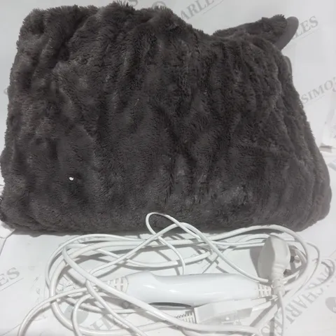 COZEE HOME VELVETSOFT HEATED THROW IN GREY