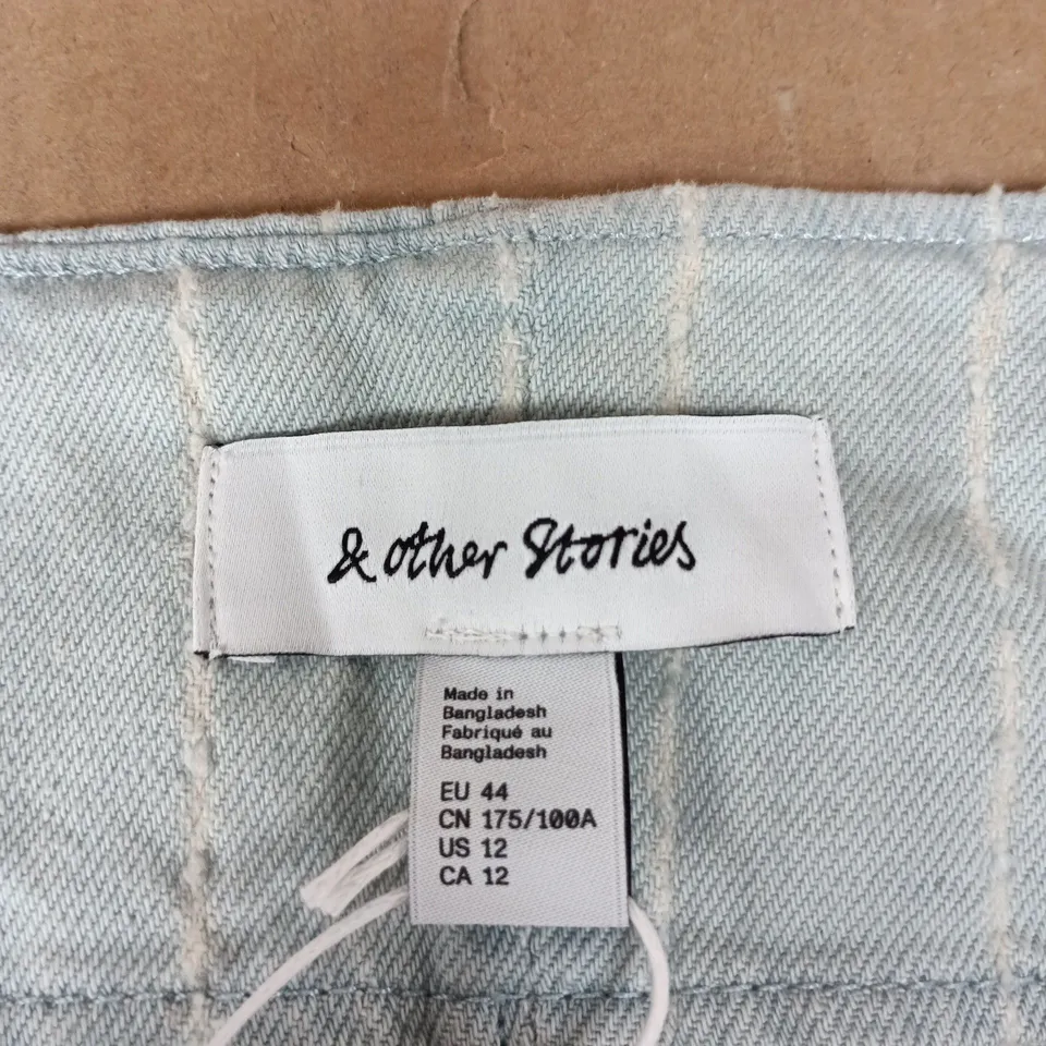 & OTHER STORIES DENIM SLEEVELESS BUTTON-FRONT DRESS – UK 12 (EU 44)