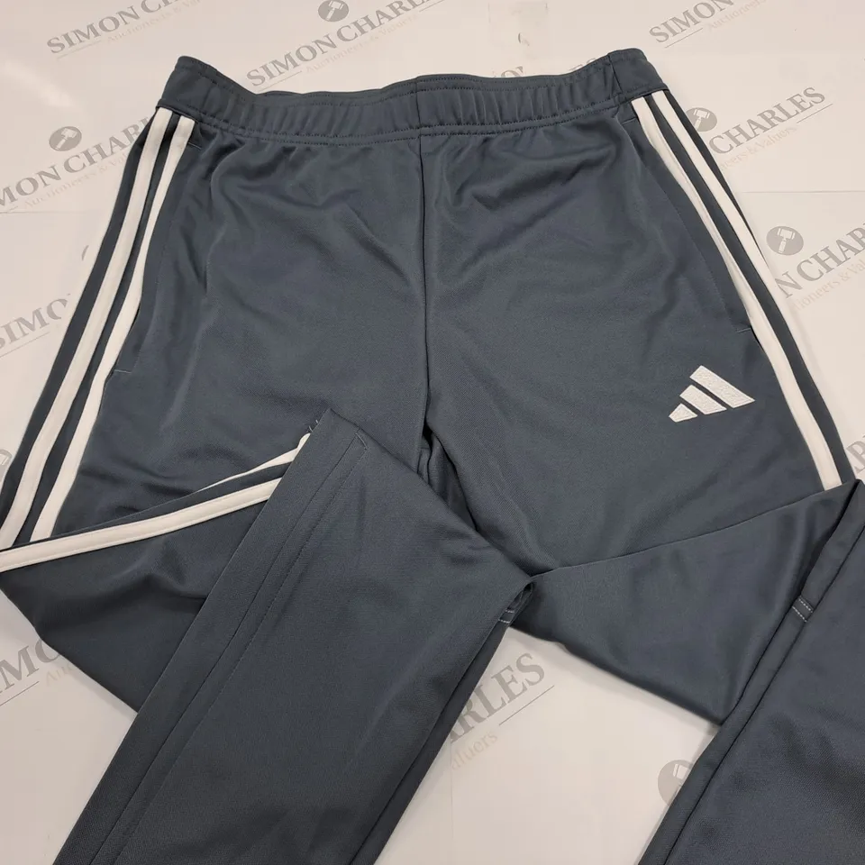 ADIDAS GREY TRACK PANTS - UK M