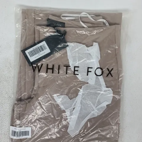 BAGGED WHITE FOX REFLECTIVE LOVE PANTS IN TAUPE SIZE XXS