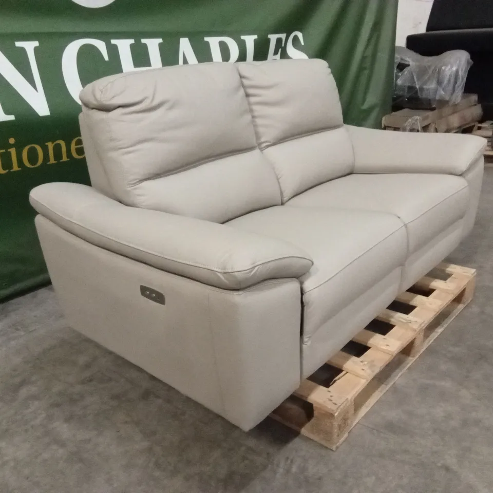 PAVILION 2 SEATER LEATHER/FAUX LEATHER POWER RECLINER SOFA RRP £949