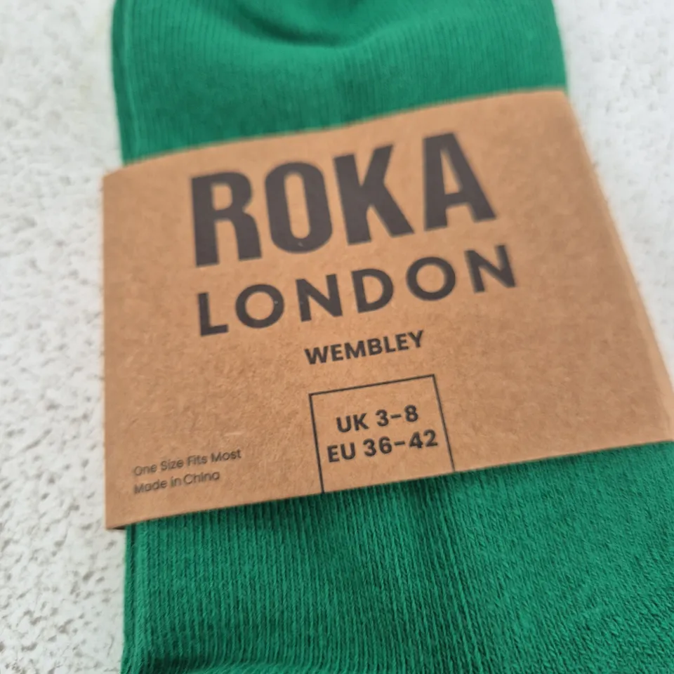 ROKA LONDON GREEN SOCKS – UK 3-8 (EU 36-42) 
