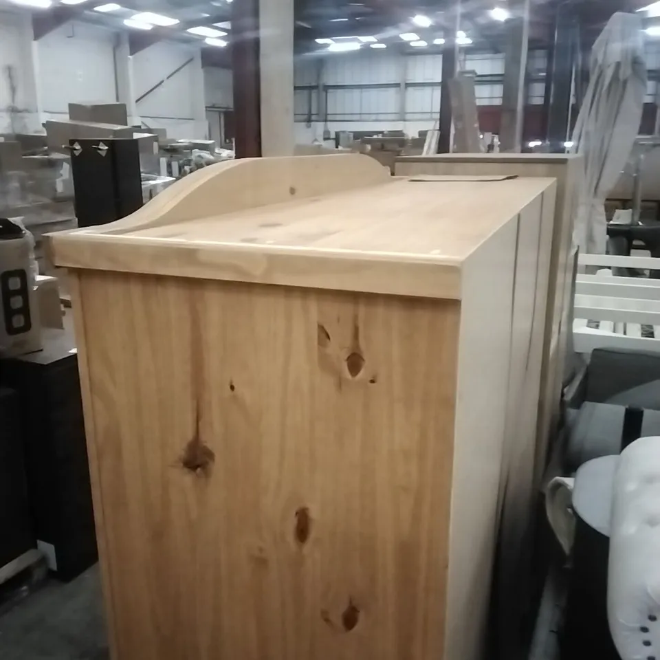 CORONA 3 DOOR, ARCH TOP MEXICAN, SOLID PINE WARDROBE - BROWN