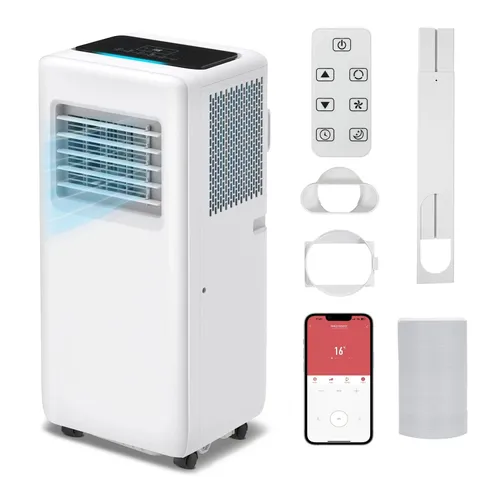 BOXED 9000BTU PORTABLE AIR CONDITIONER MOBILE UNIT WITH REMOTE CONTROL WIFI 24H TIMER