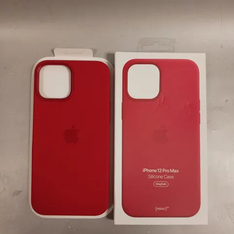 BOXED APPLE IPHONE 12 PRO MAX MAGSAFE SILICONE CASE - PRODUCT RED