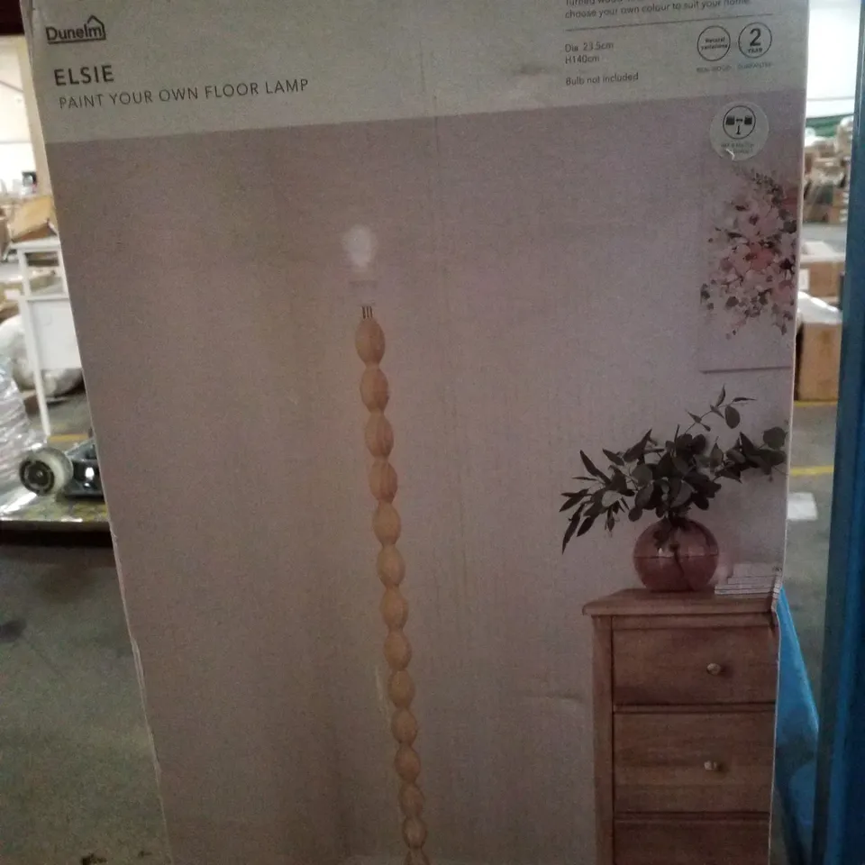 BOXED DUNELM ELSIE PAINT YOUR OWN FLOOR LAMP 