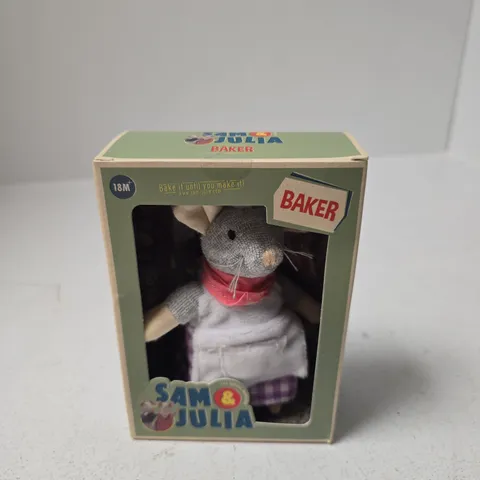 SAM & JULIA SOFT TOY MOUSE - BAKER CHARACTER, BOXED