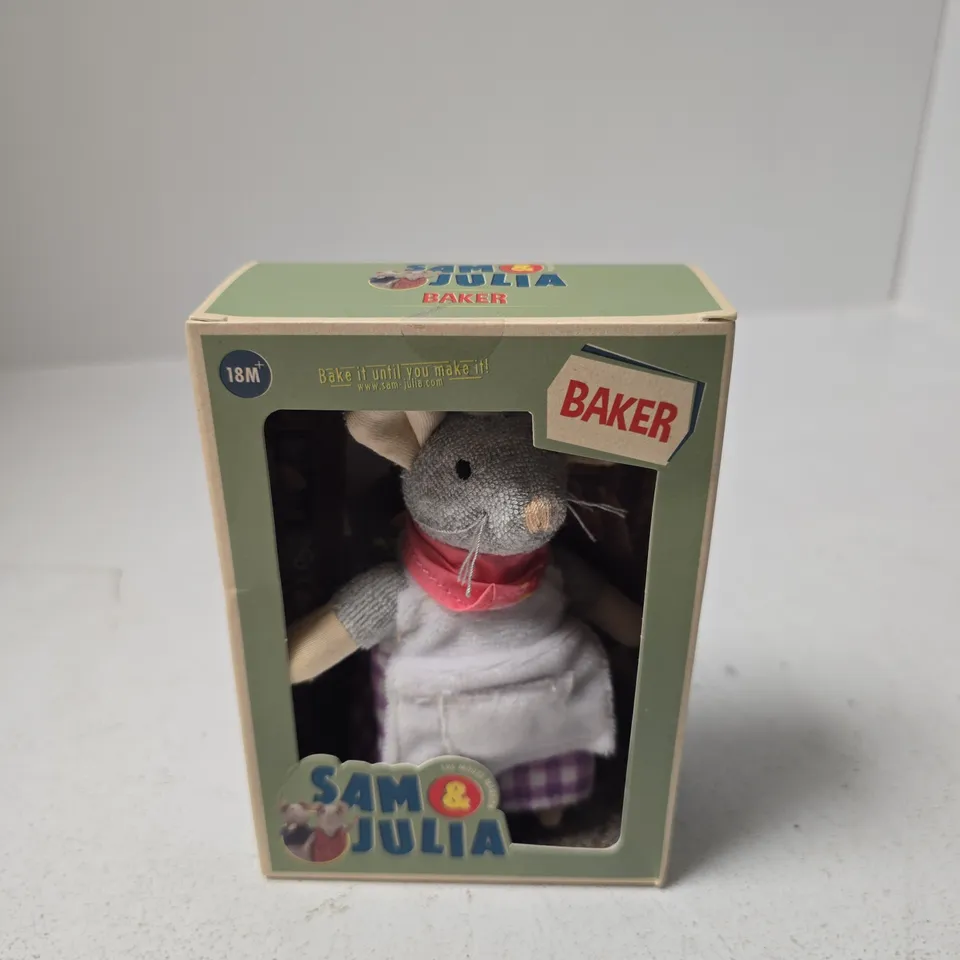 SAM & JULIA SOFT TOY MOUSE - BAKER CHARACTER, BOXED