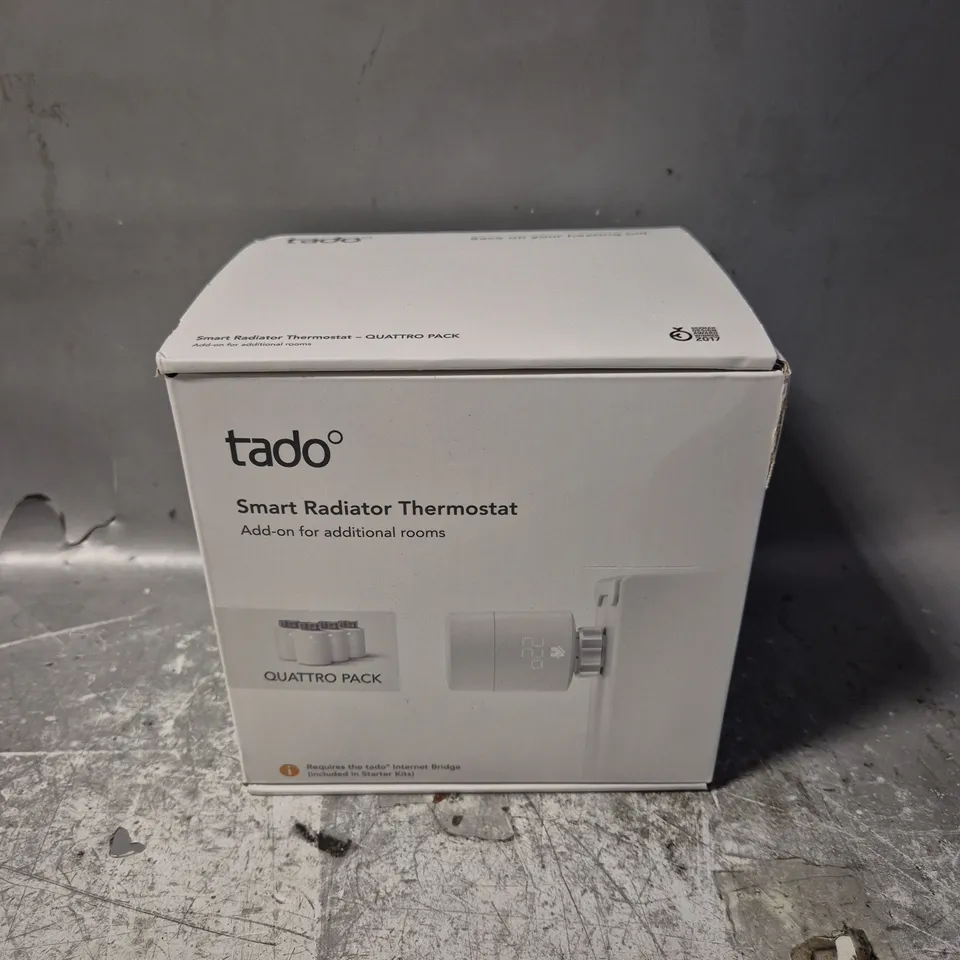 BOXED SEALED TADO SMART RADIATOR THERMOSTAT QUATTRO PACK 