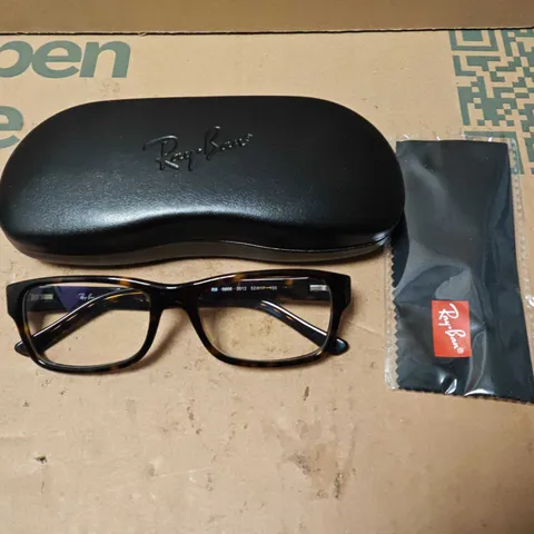RAY BAN BROWN FRAMED GLASSES IN CARRY CASE