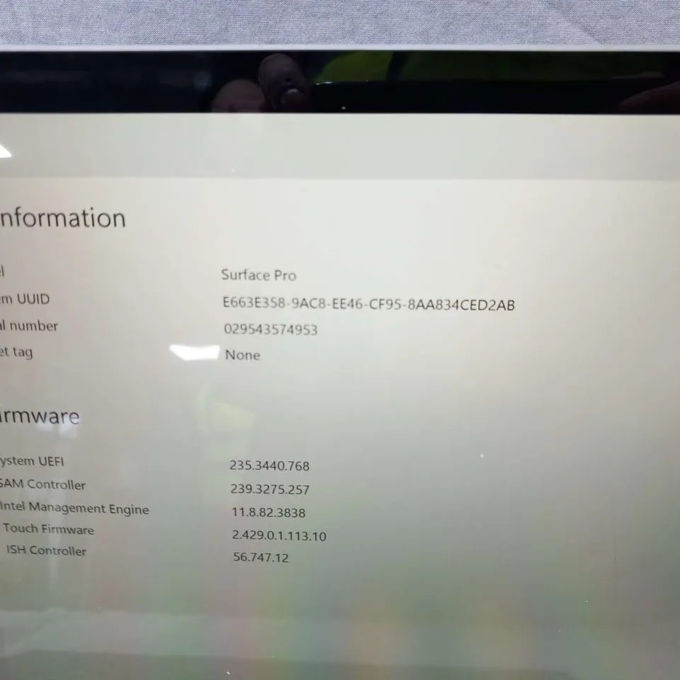MICROSOFT SURFACE PRO 128GB