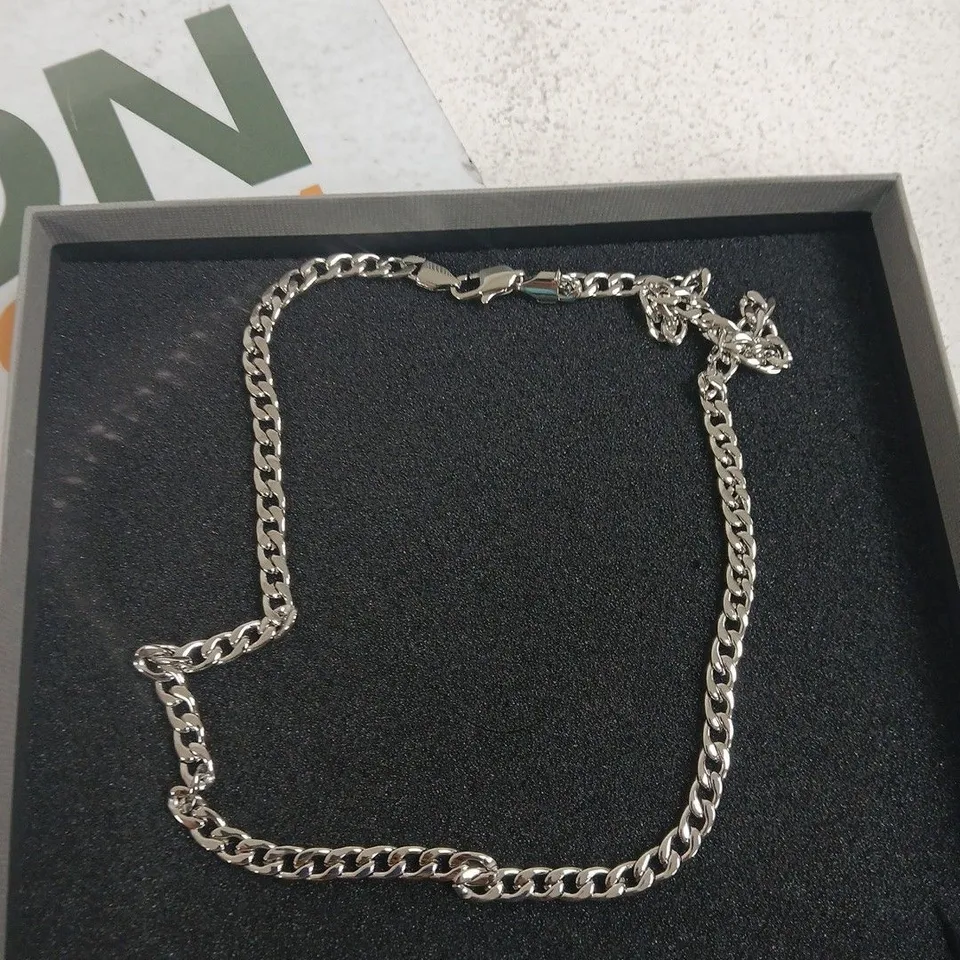 FIRETTI SILVER-TONED CHAIN BRACELET – BOXED