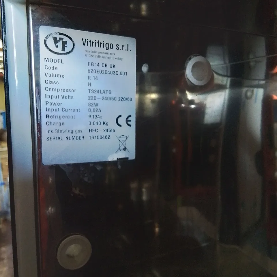VITRIFRIGO COUNTER TOP MILK FRIDGE 240V Model FG14CBUK