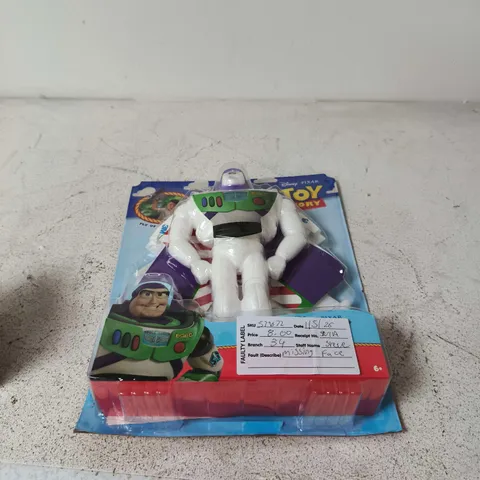BOX OF APPROXIMATELY 12 ASSORTED TOYS INCLUDING DISNEY STITCH GOES WILD AND BUZZ LIGHT YEAR TOY FIGURE