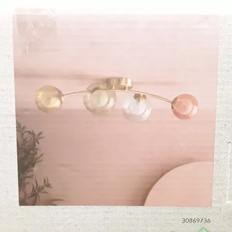 BOXED ELIZA 4 LIGHT SEMI FLUSH CEILING LIGHT