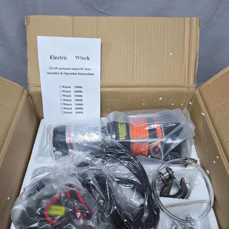 ELECTRIC WINCH 12V/24V DC MOTOR – IN BOX (VERIFY MODEL)
